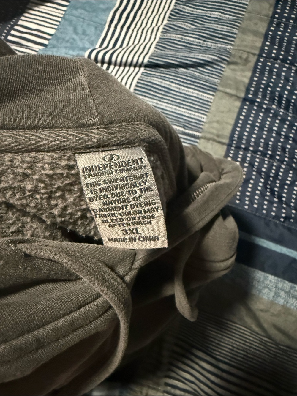 Samsung Men's Dark Gray Crewneck Hoodie with Samsung flannel lounge pants - Picture 3 of 5
